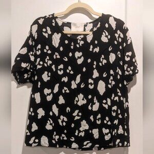 JUST black and white  blouse
